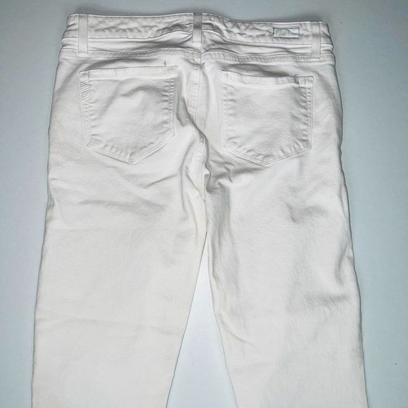 Paige White Indio Zip Skinny Jeans Sz 27 - Picture 8 of 9
